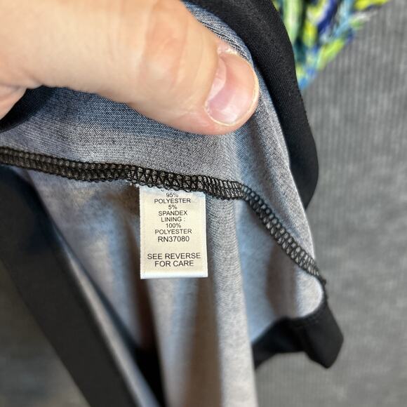 Cato Womens Shift Dress Size XL Abstract Short Sleeve Stretch Office Career - Picture 4 of 9